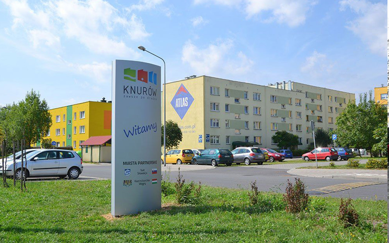 Witacz w mieście Knurów - witacz reklamowy